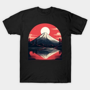 Mountain Red Melodies Japanese T-Shirt